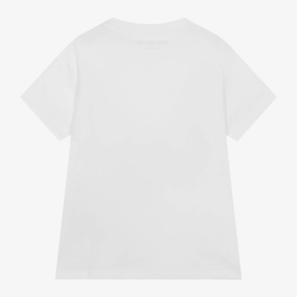 Guess - Boys White Cotton T-Shirt | Childrensalon