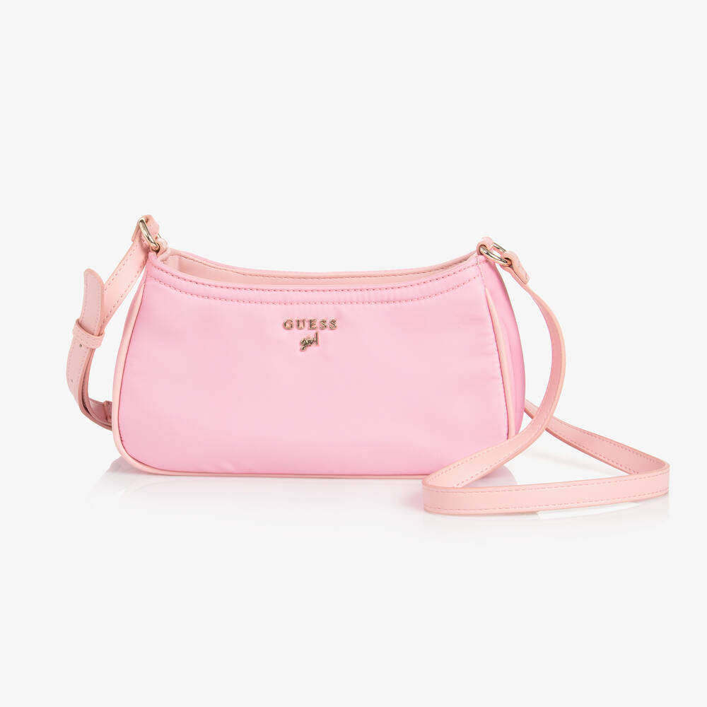 Guess Girls Pale Shoulder Bag (22cm) Girls Kids One Size Pink Silk by Childrensalon