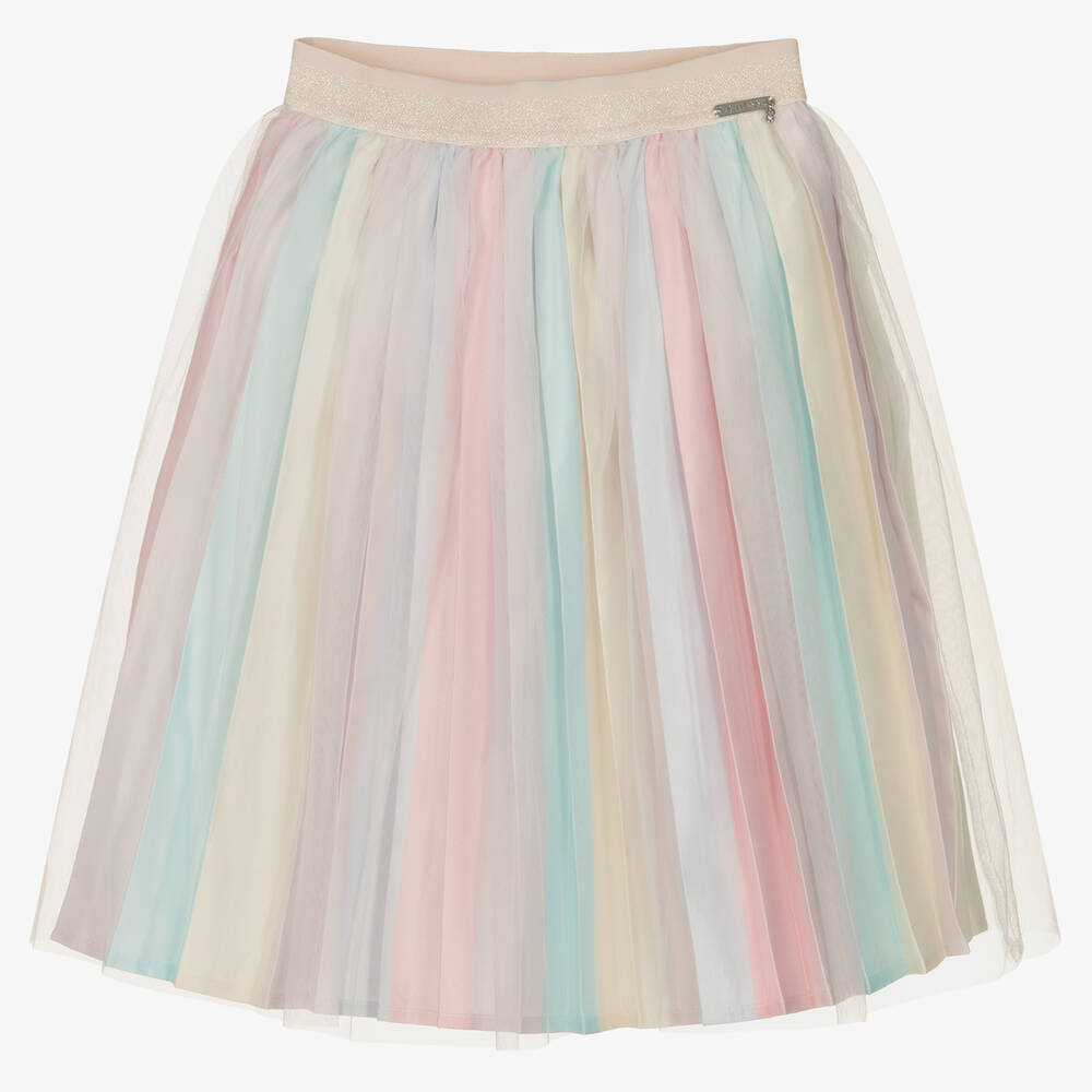 Guess - Girls Pink Pleated Satin Skirt | Childrensalon