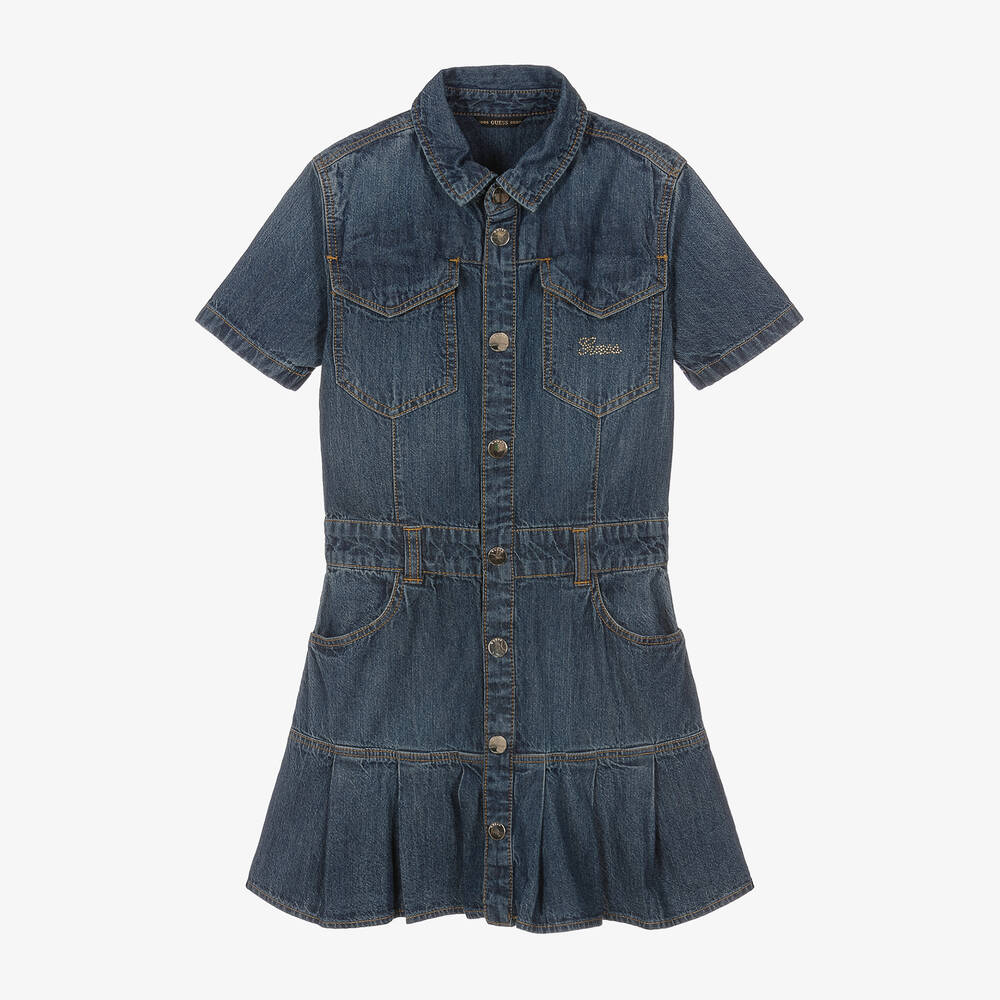 Guess - Синее джинсовое платье для девочек | Childrensalon