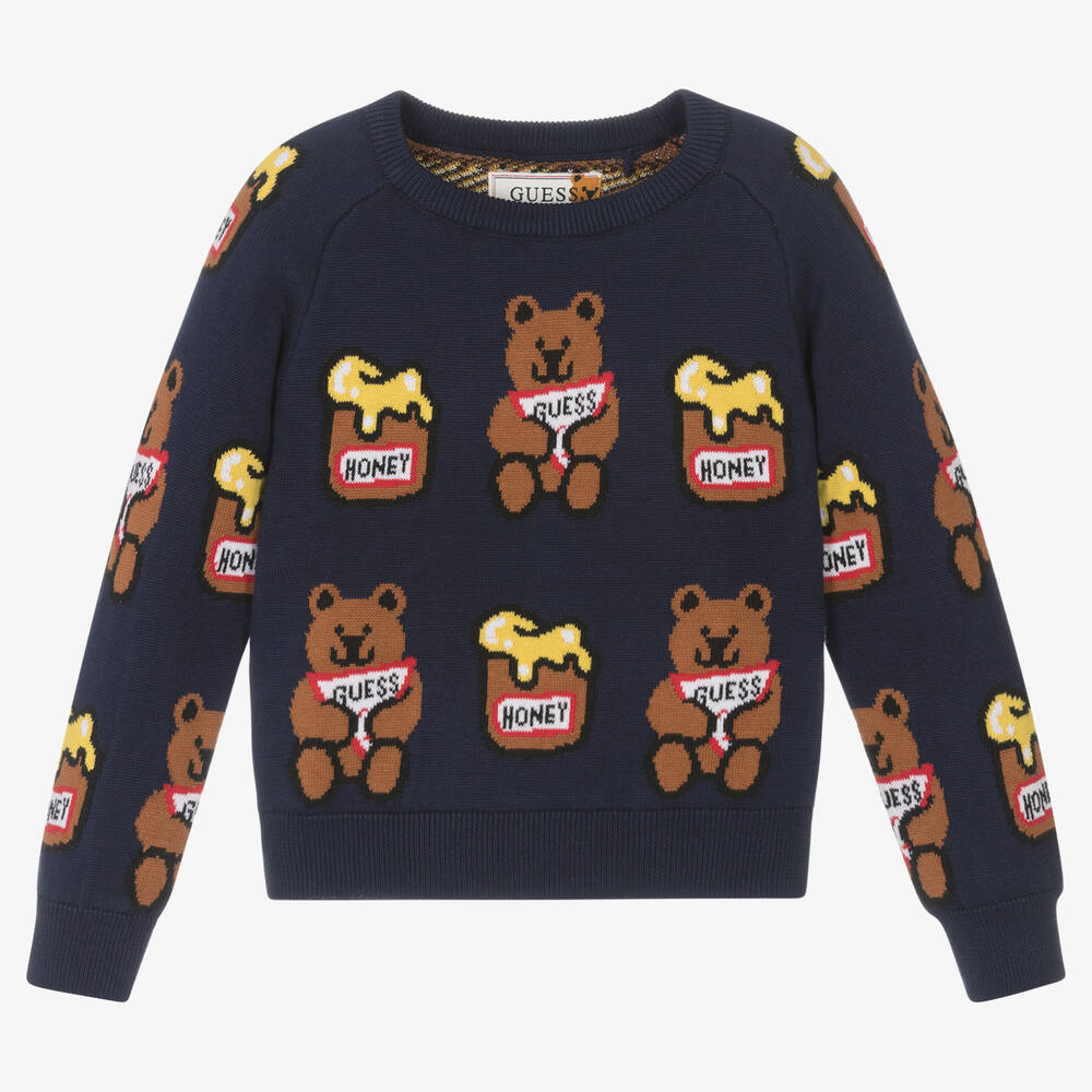 Guess - Navy Blue Organic Cotton Sweater | Childrensalon