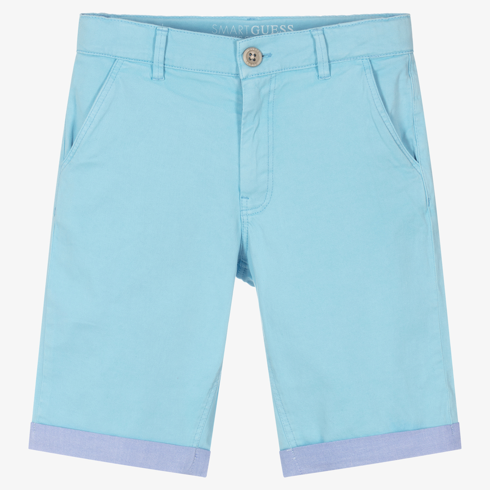 Guess - Teen Blue Cotton Shorts | Childrensalon