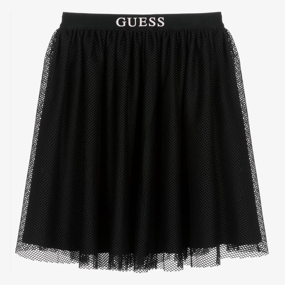 Guess Teen Girls Black Mesh Skirt