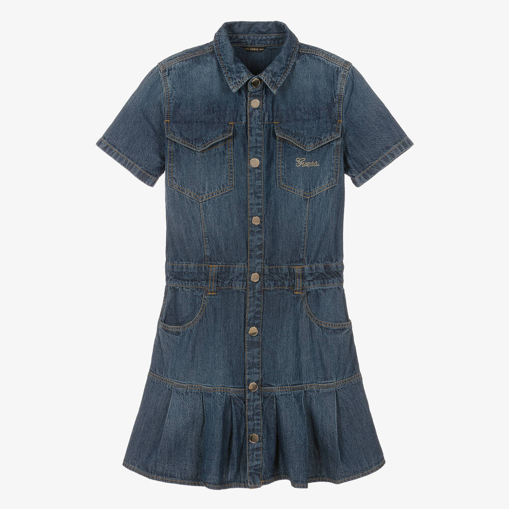 Guess - Синее джинсовое платье для девочек-подростков | Childrensalon
