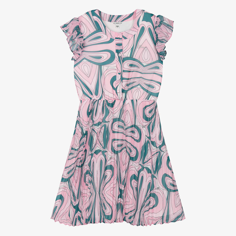 Guess - Teen Girls Pink Geometric Print Dress | Childrensalon