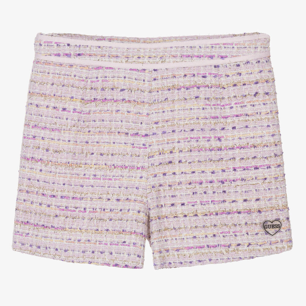 Guess - Teen Girls Pink & Lilac Tweed Shorts | Childrensalon