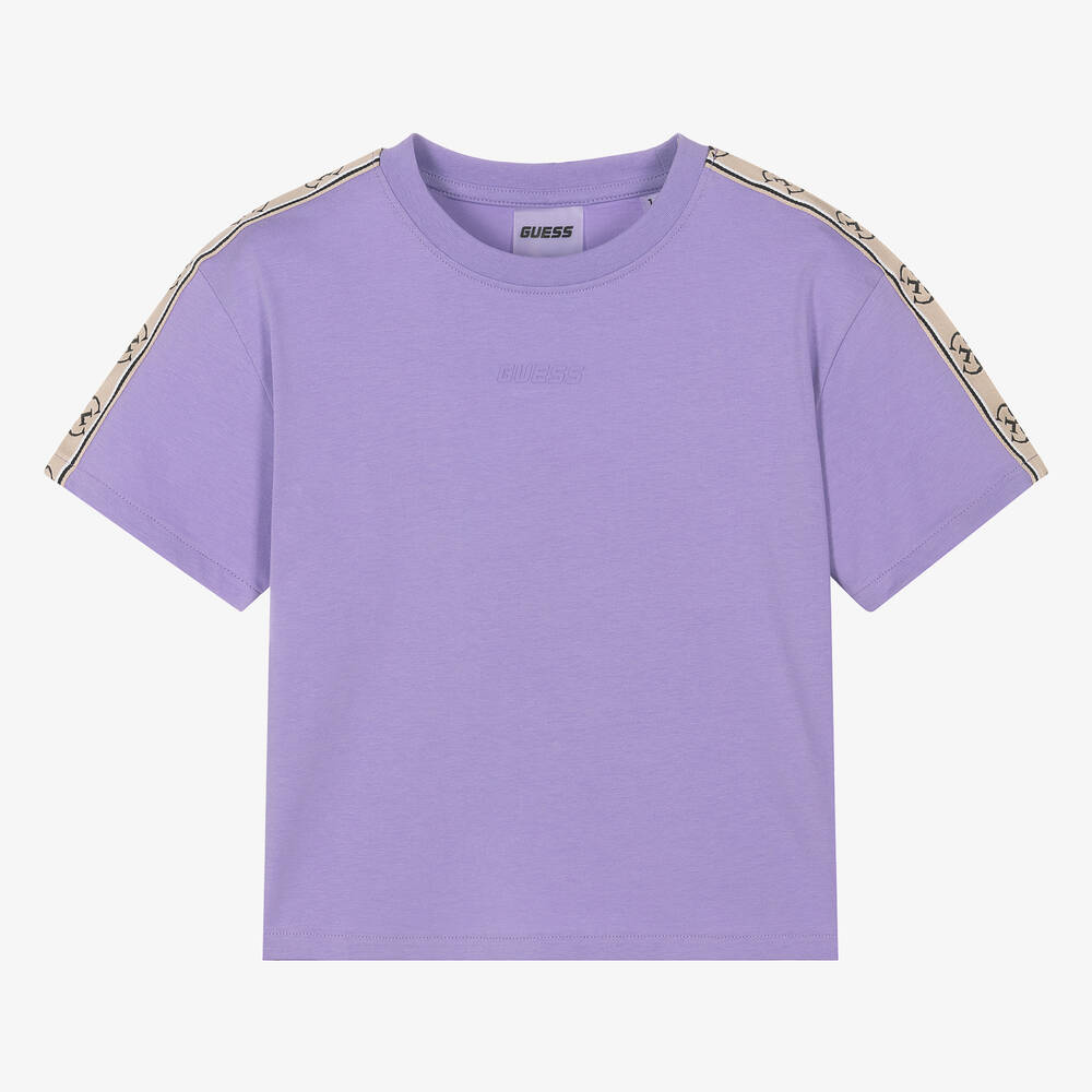 Guess - Фиолетовая хлопковая футболка для девочек-подростков | Childrensalon