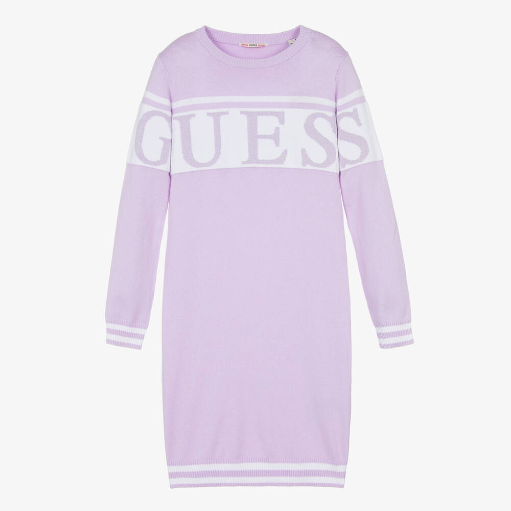 Guess - Teen Girls Purple Knitted Dress | Childrensalon
