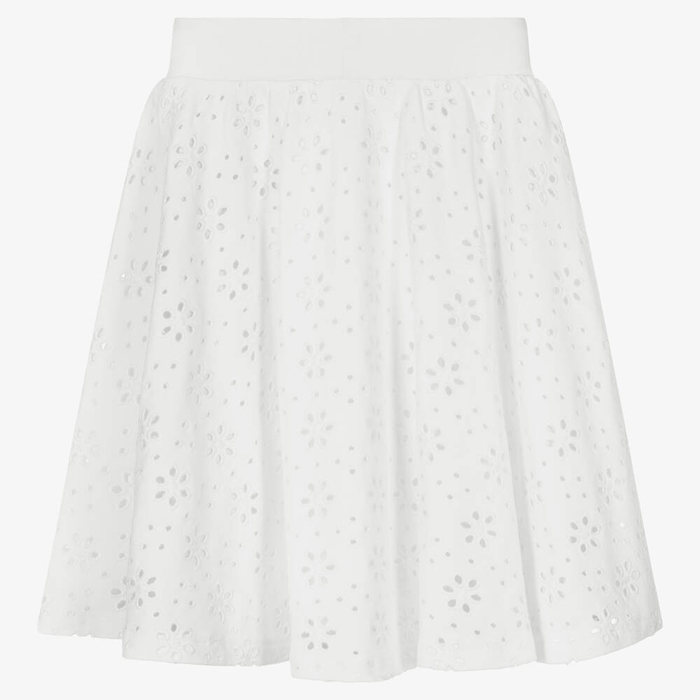 Guess - Teen Girls White Broderie Anglaise Skirt | Childrensalon