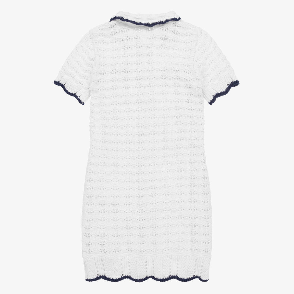 Guess - Teen Girls White Cotton Crochet Dress | Childrensalon
