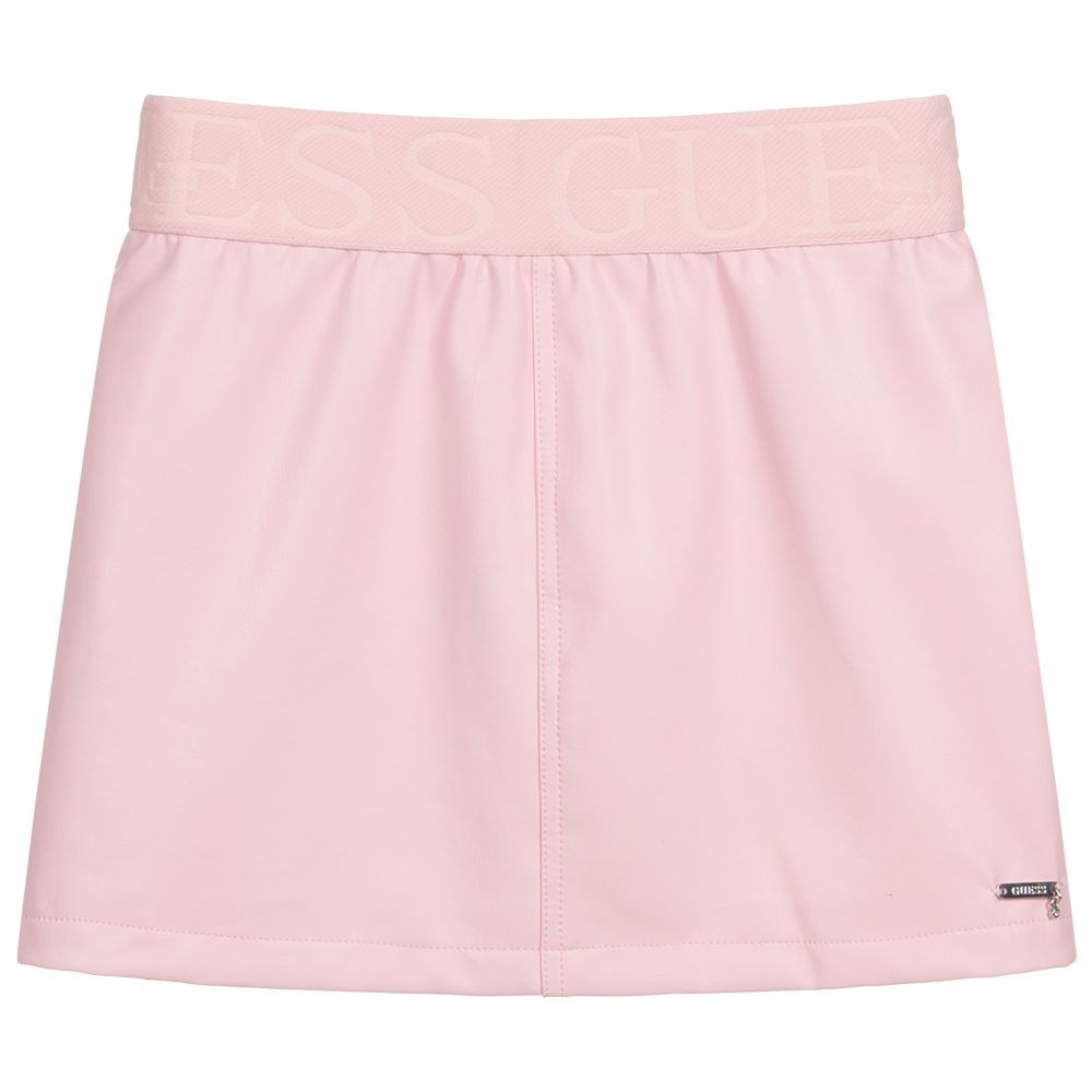 pink leather skirt youth