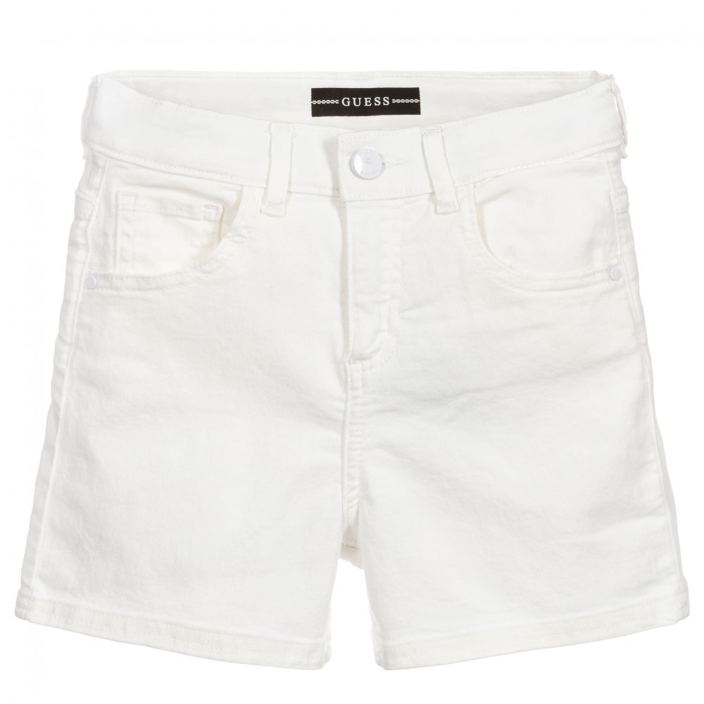 guess white shorts