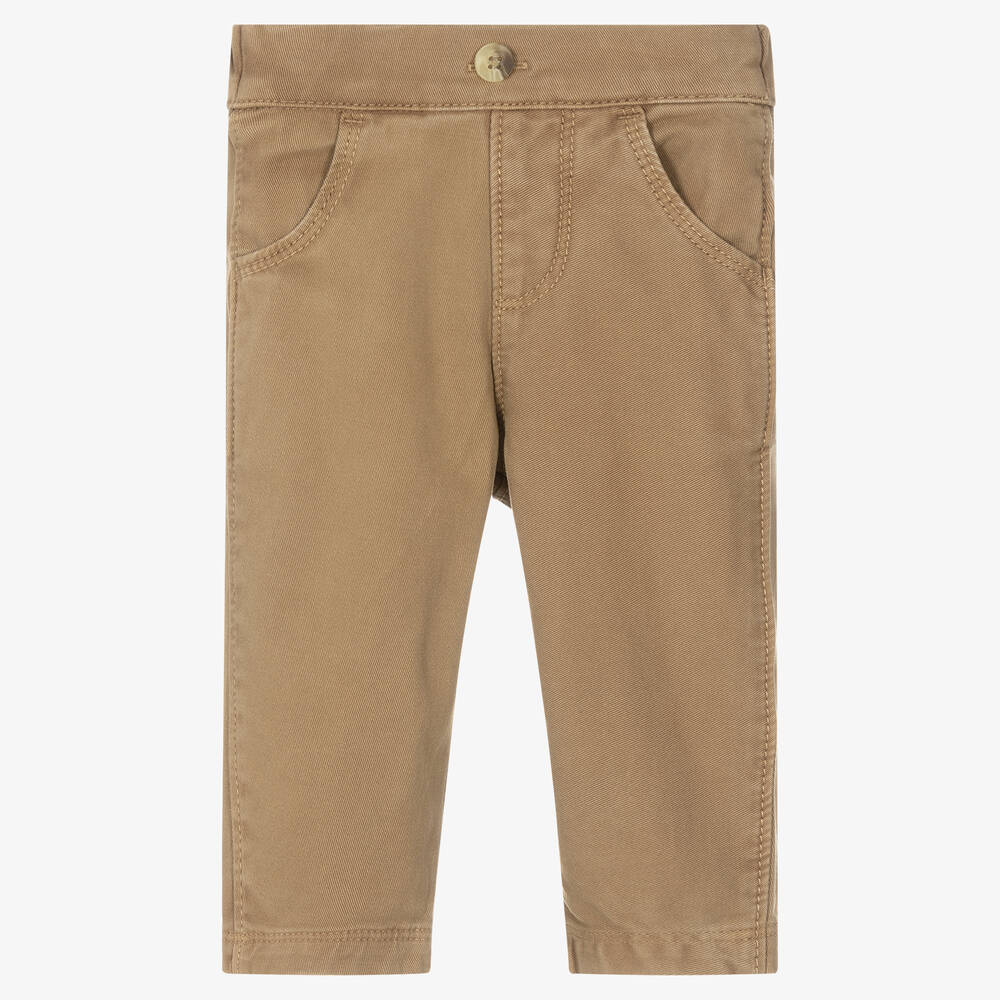 Hatley - Baby Boys Brown Cotton Chino Trousers | Childrensalon