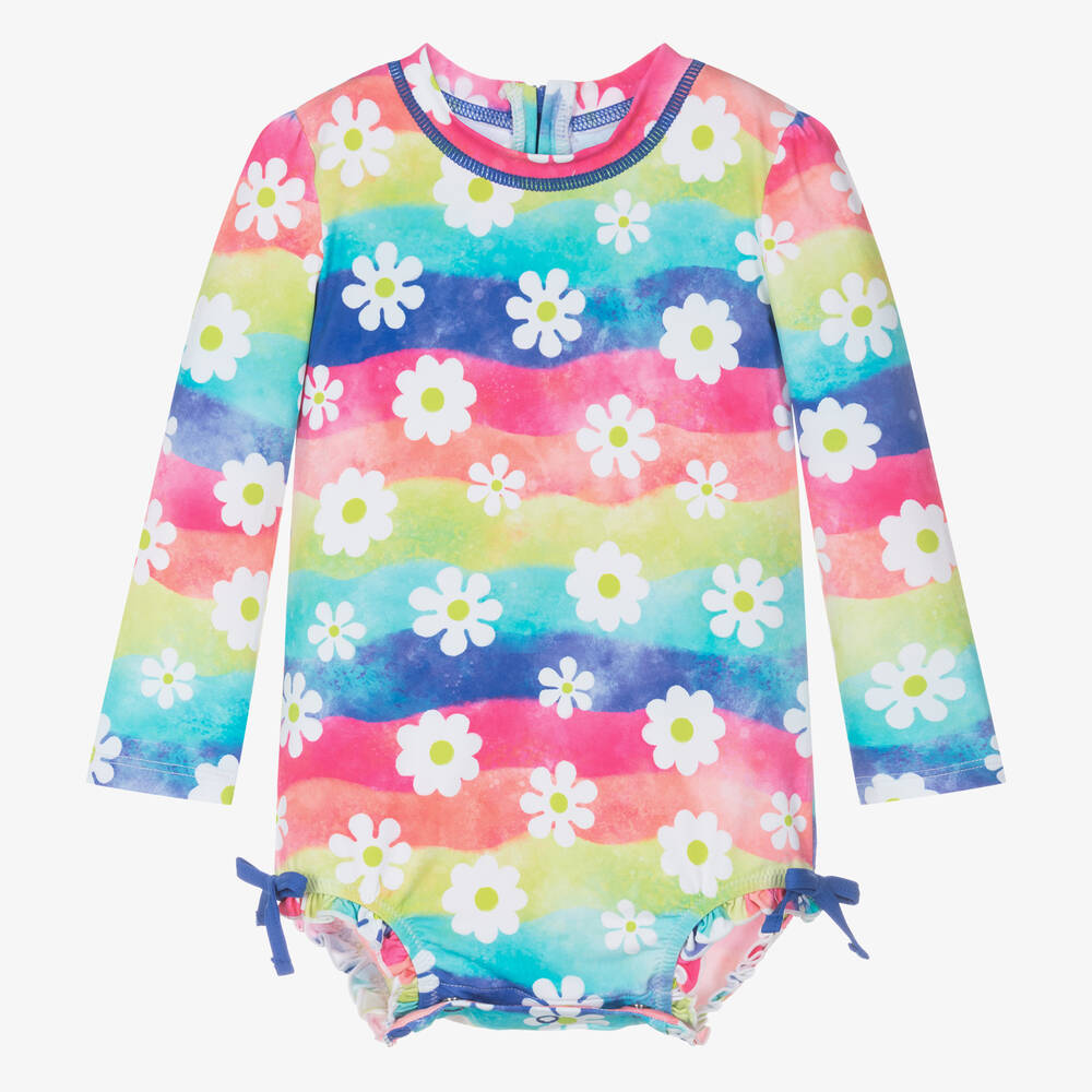 Hatley - Baby Girls Rainbow Swimsuit (UPF50+) | Childrensalon