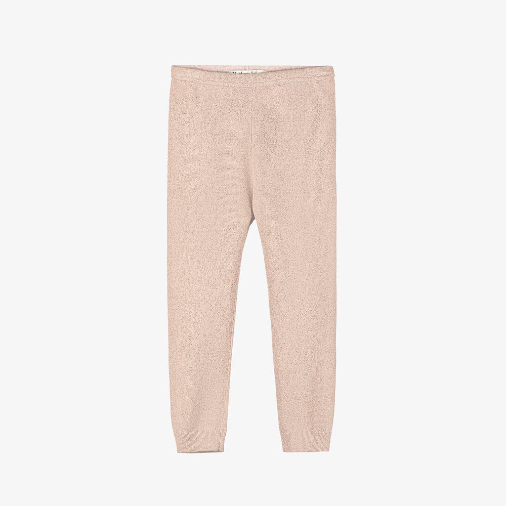 Hatley - Baby Girls Rose Gold Lurex Leggings | Childrensalon