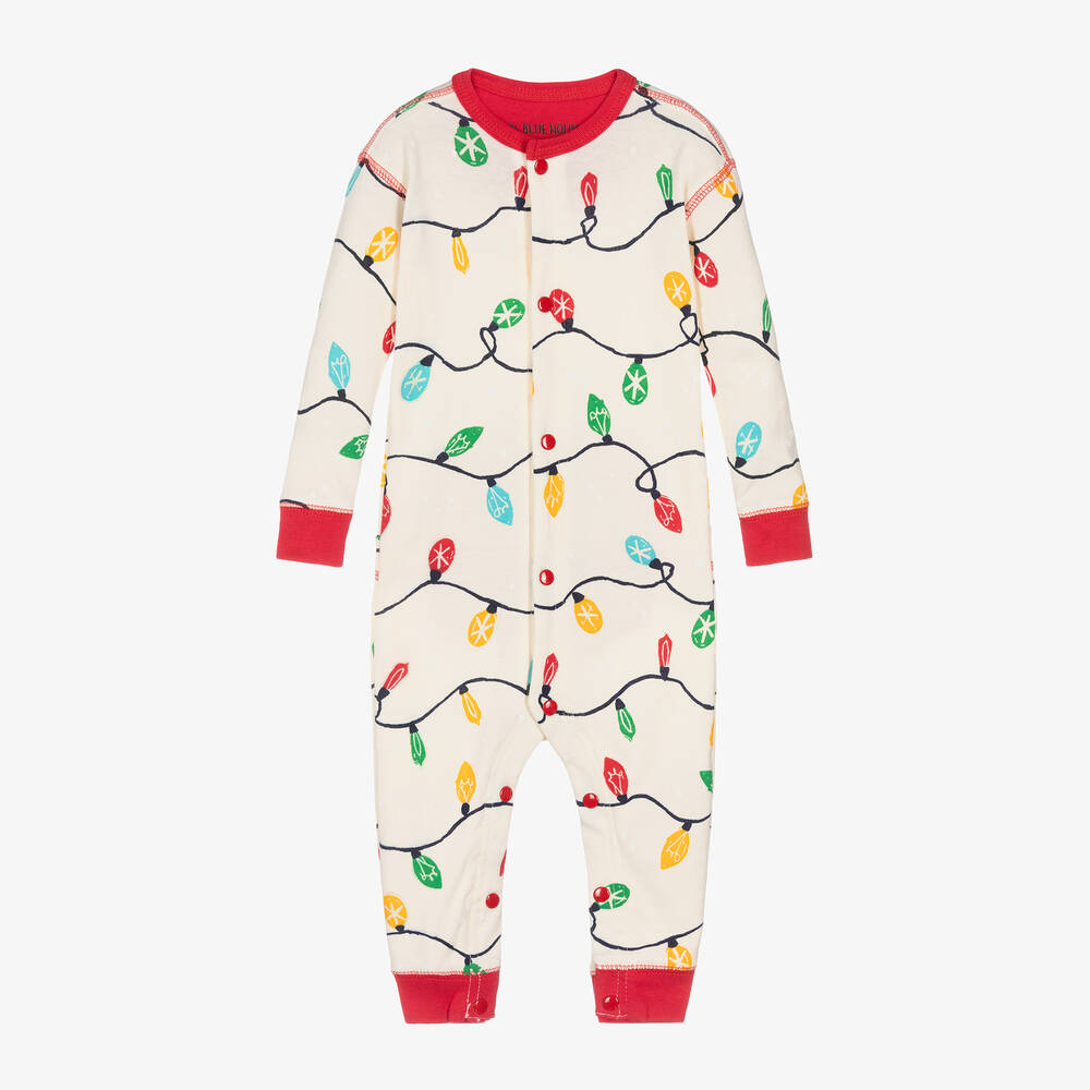 Hatley - Кремовая хлопковая пижама с гирляндой для малышей | Childrensalon