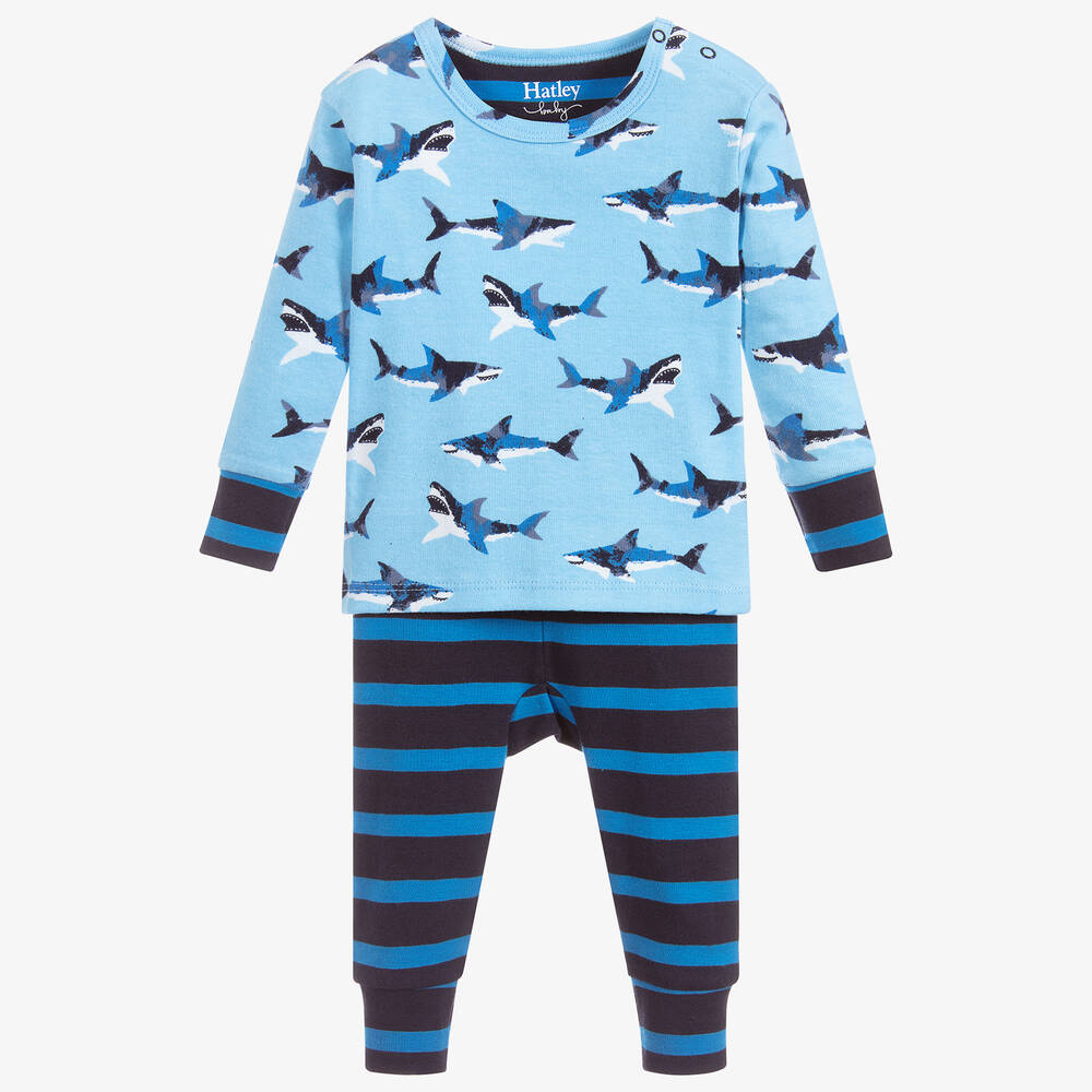 Hatley Babies' Boys Blue Organic Cotton Pyjamas