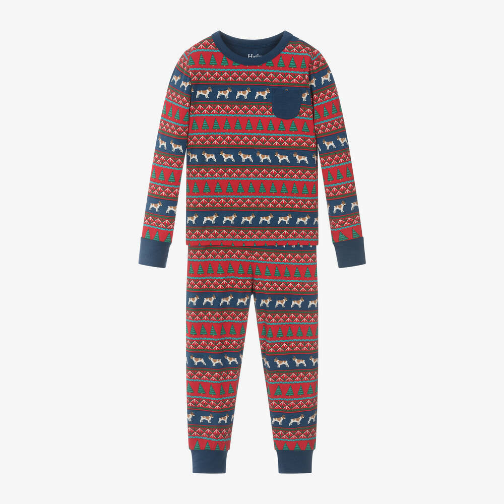 Hatley - Blue & Red Christmas Pyjamas | Childrensalon