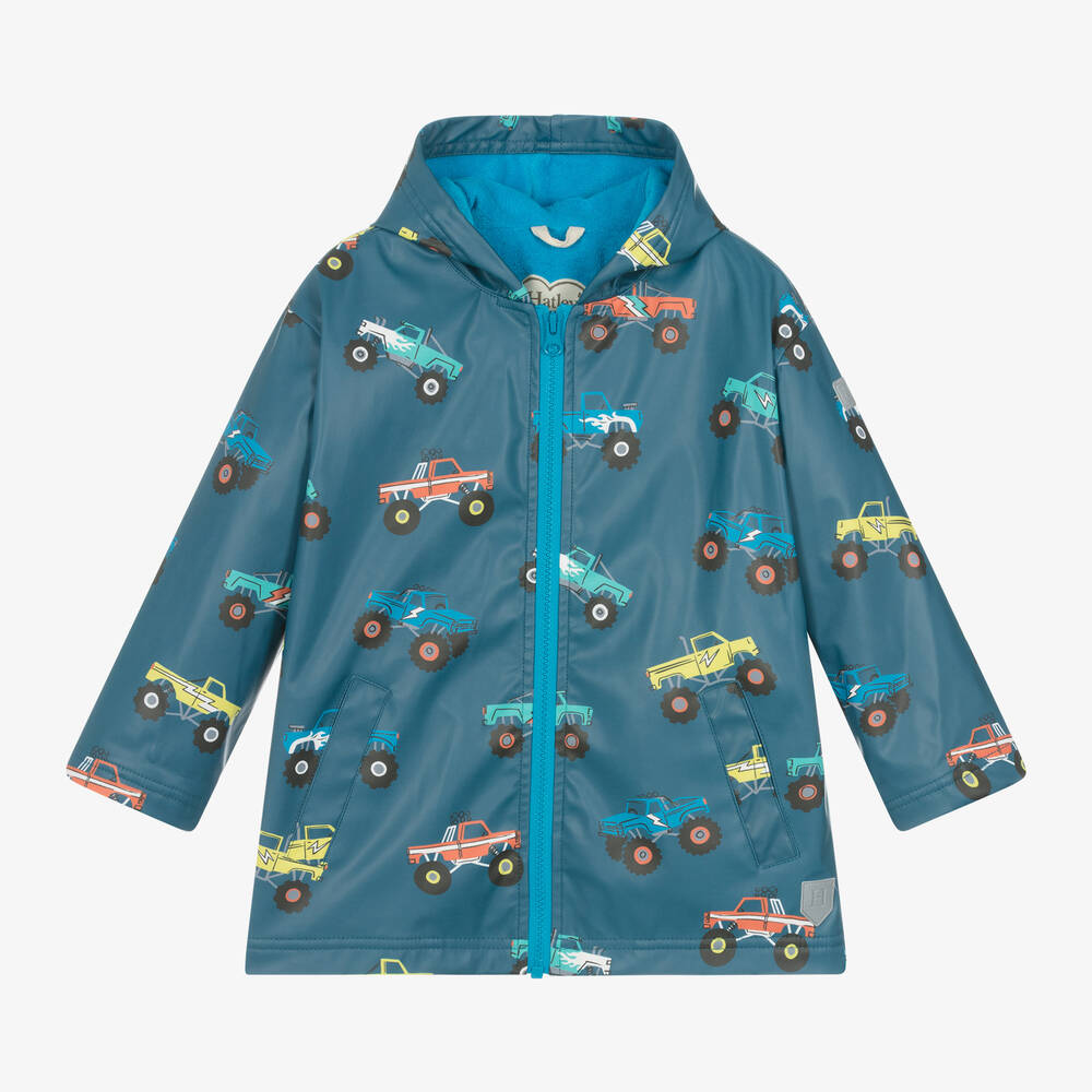 Hatley - Boys Blue Monster Truck Raincoat | Childrensalon