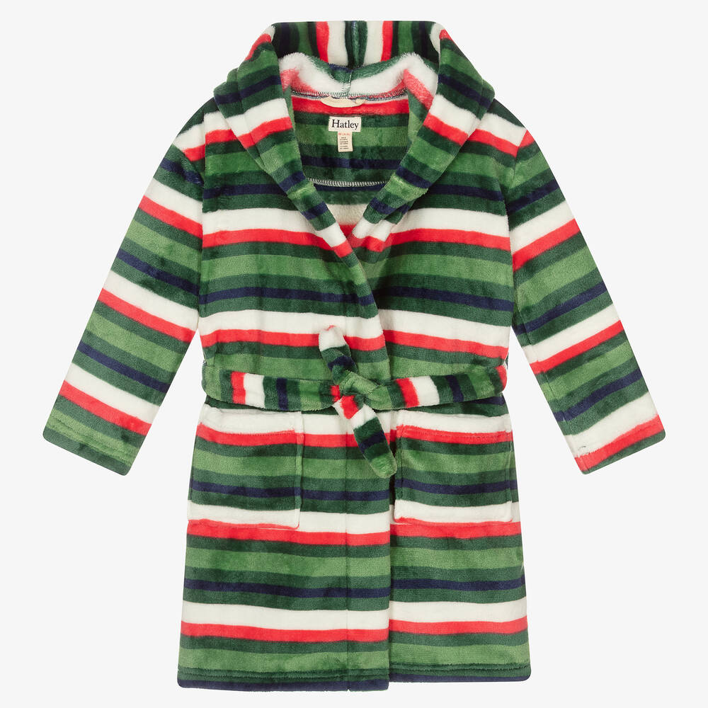 Hatley Babies' Boys Green Striped Dressing Gown