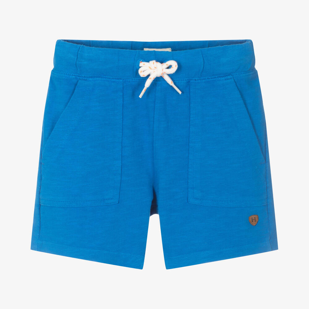Hatley - Boys Mid Blue Cotton Jersey Shorts | Childrensalon