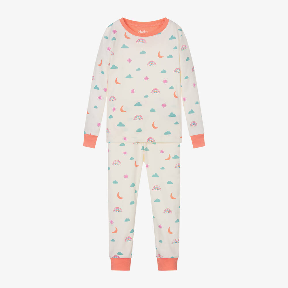 Hatley - Girls Ivory Cotton Pyjamas | Childrensalon