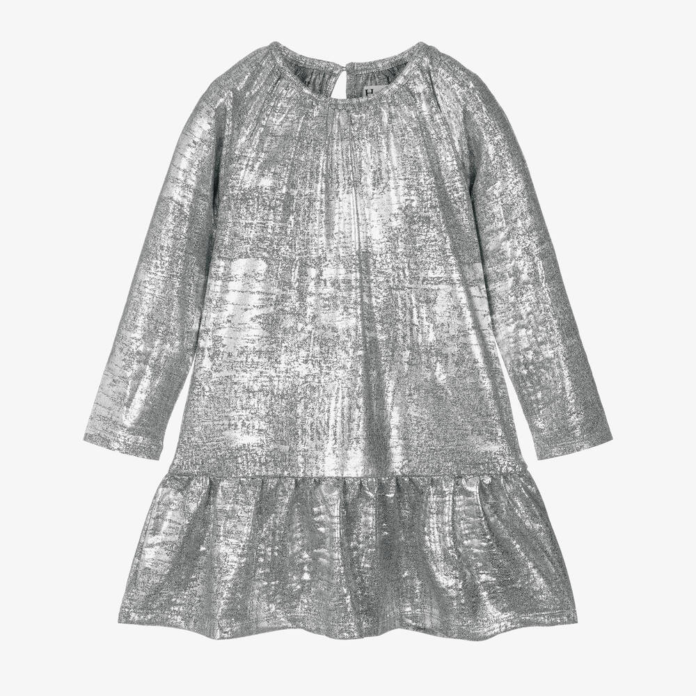 Hatley - Girls Metallic Silver Shimmer Dress | Childrensalon