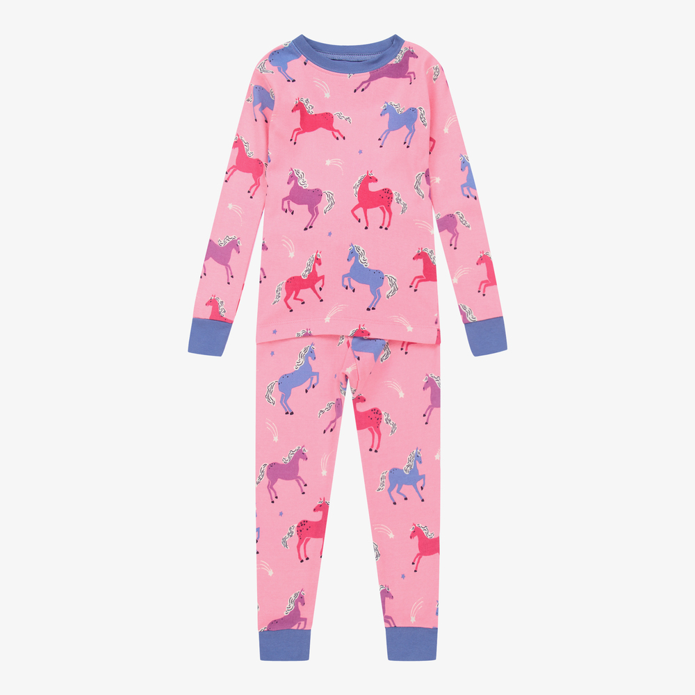 Hatley Babies' Girls Organic Cotton Pyjamas In Pink