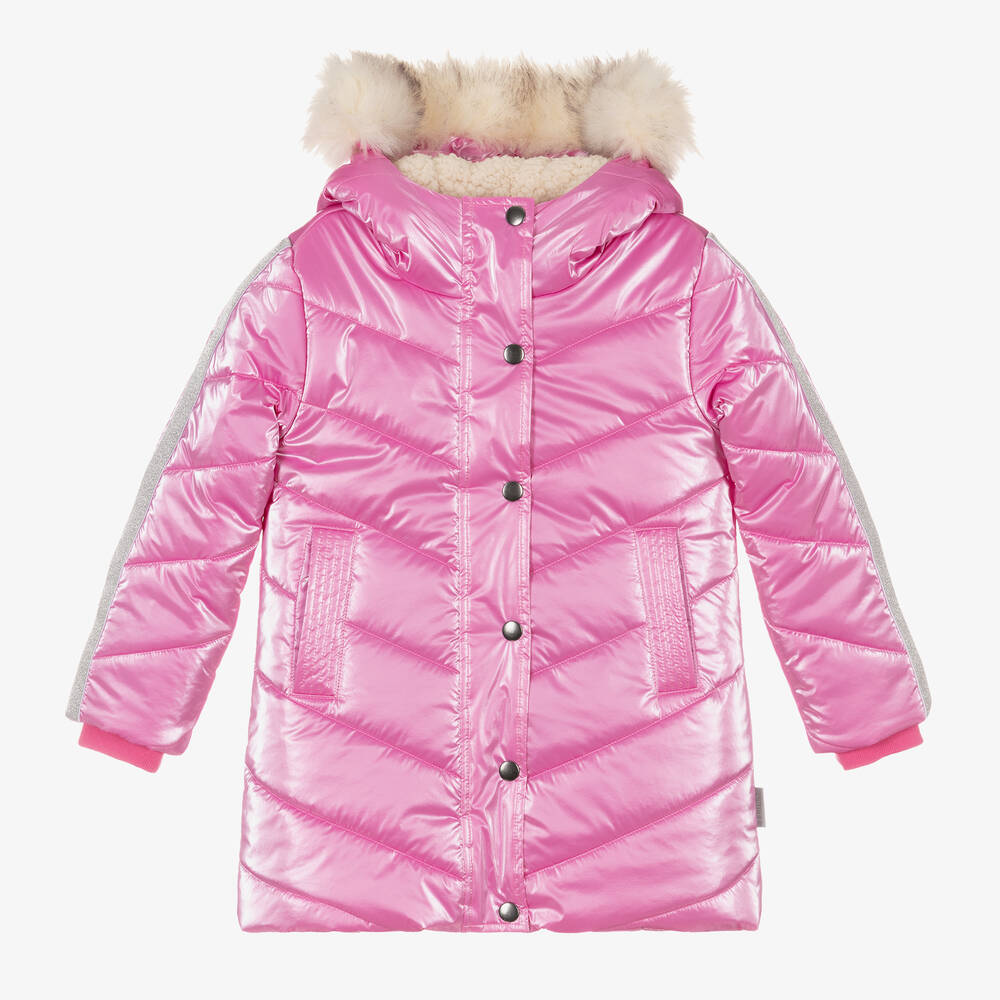 Hatley - Girls Pink Rock Star Puffer Coat | Childrensalon