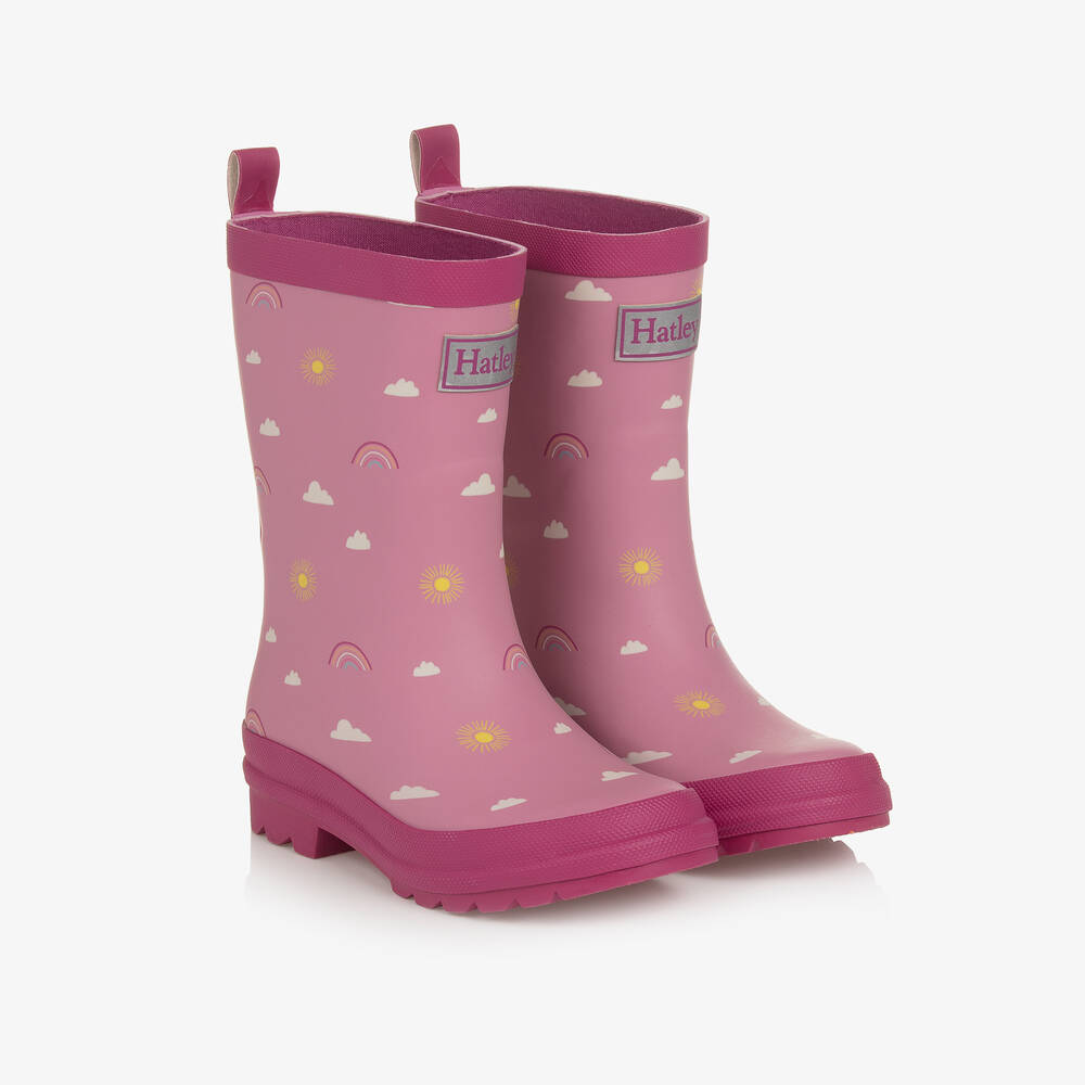 Hatley - Girls Pink Sun Charms Rain Boots | Childrensalon