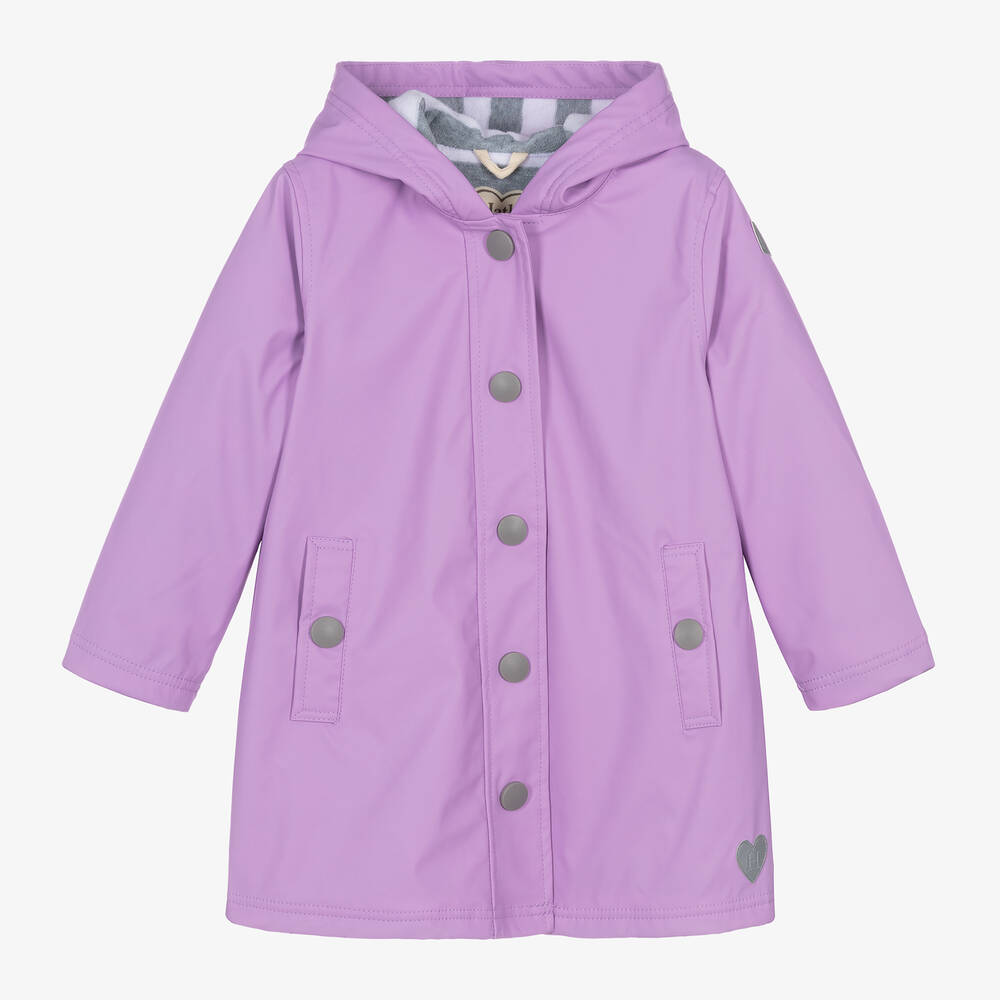Little Blue House By Hatley Babies'  Girls Purple Waterproof Raincoat
