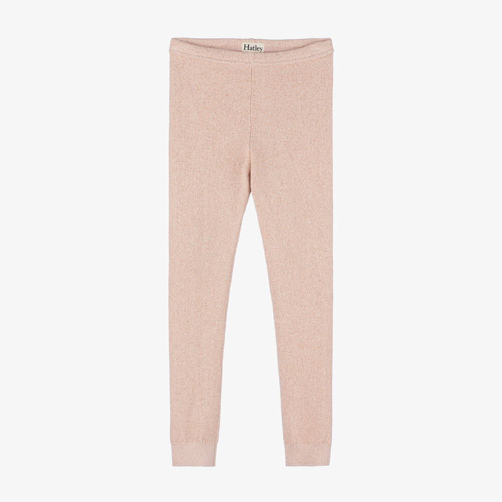 Hatley - Girls Rose Gold Shimmery Leggings | Childrensalon