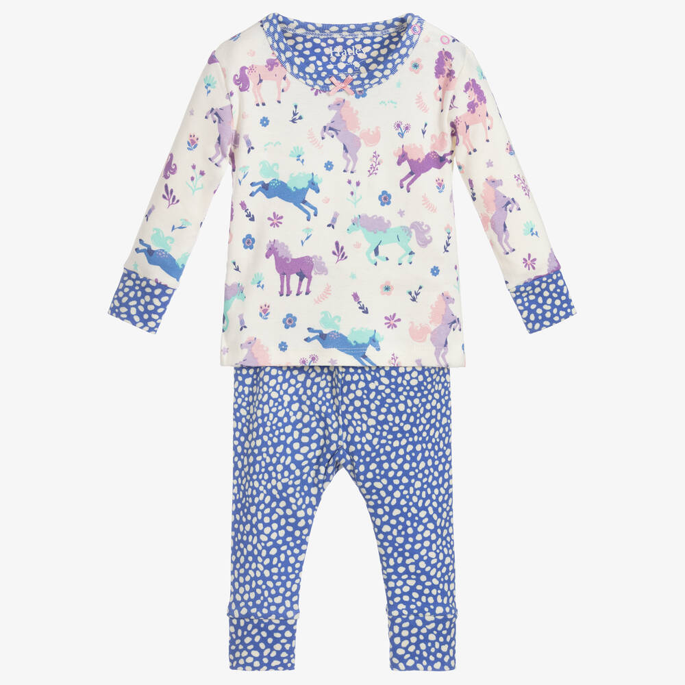 Hatley Girls Organic Cotton Baby Pyjamas In Blue