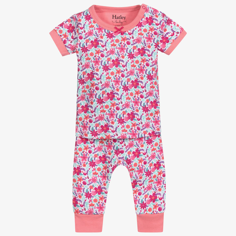 Hatley Babies' Girls Pink Organic Cotton Pyjamas