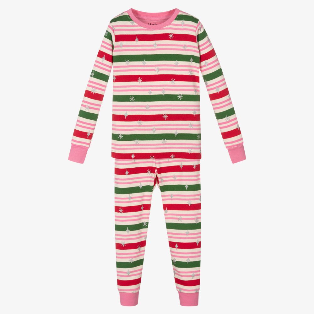 Hatley Babies' Girls Pink Striped Cotton Pyjamas