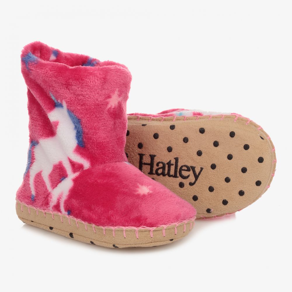 Hatley Babies' Girls Pink Unicorn Slippers