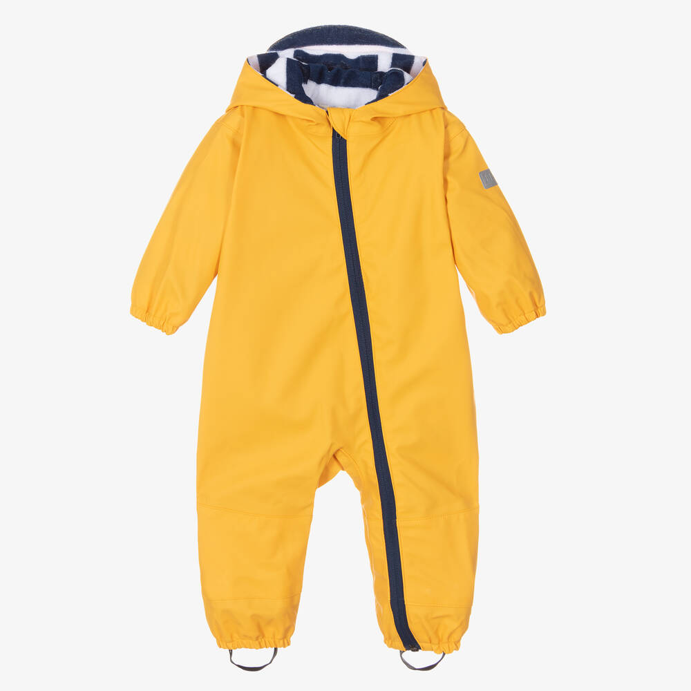 Hatley - Yellow Hooded Baby Rainsuit | Childrensalon