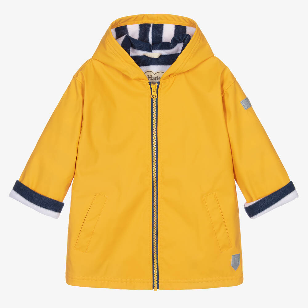 Hatley - Yellow Hooded Raincoat | Childrensalon