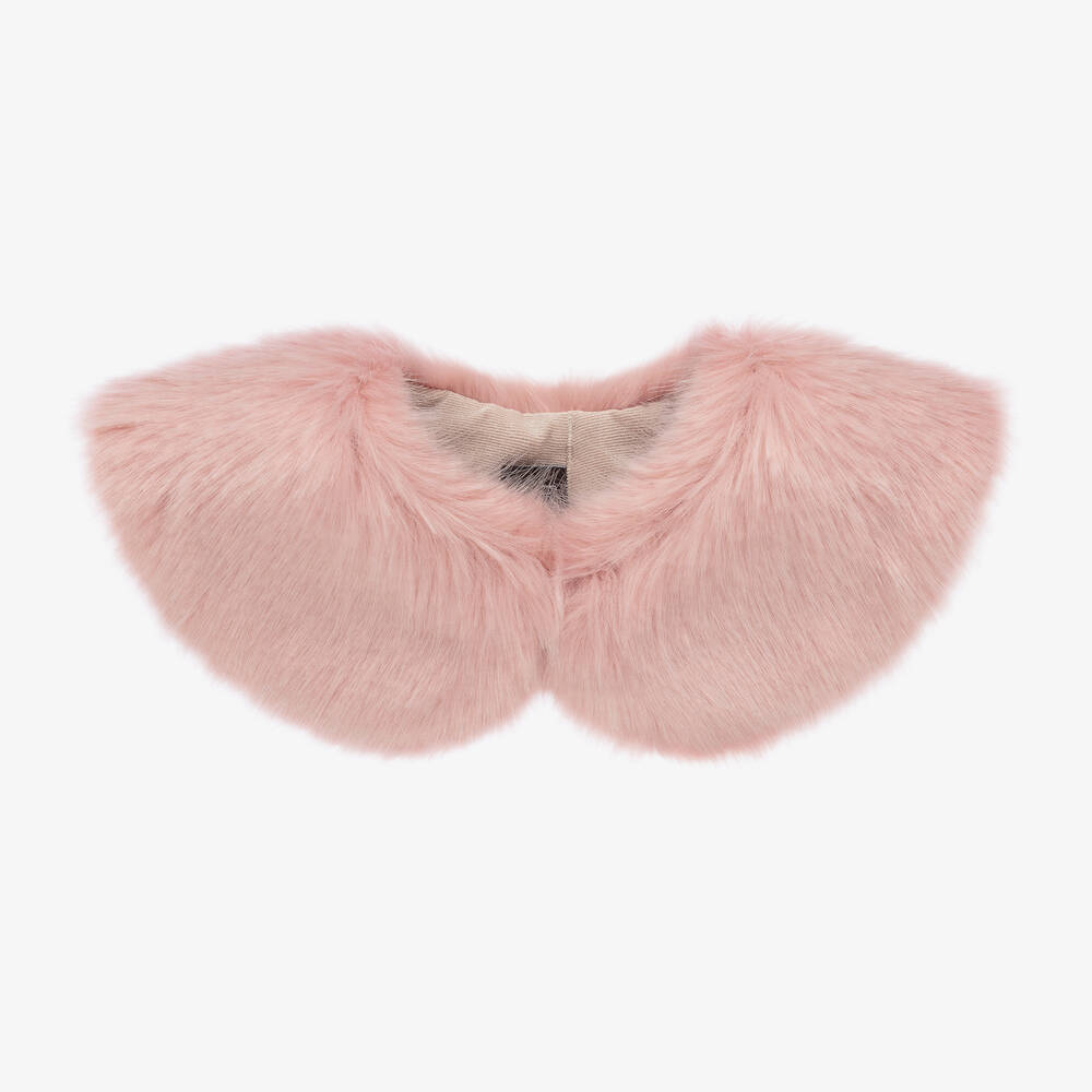 Helen Moore - Girls Pink Faux Fur Collar | Childrensalon