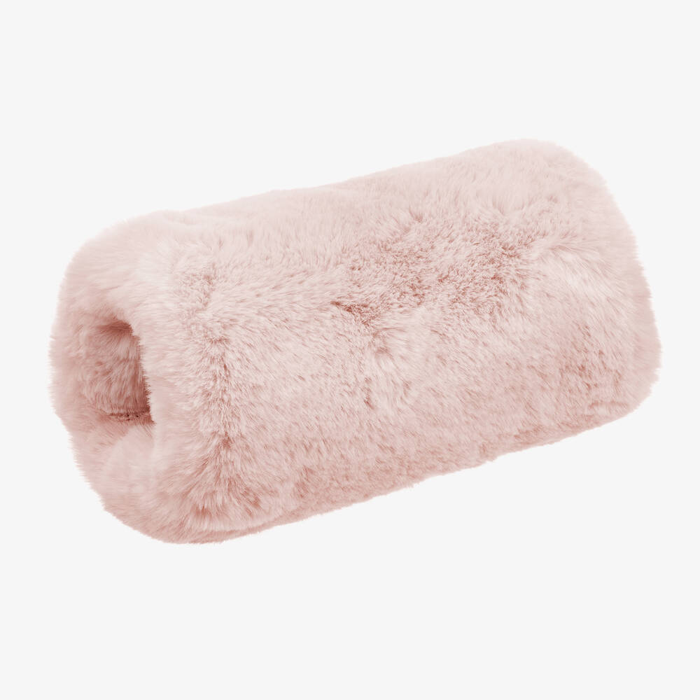Helen Moore - Girls Pink Faux Fur Hand Muff (25cm) | Childrensalon