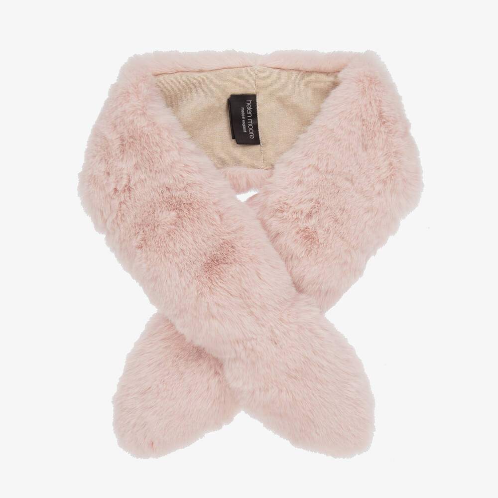 Helen Moore - Girls Pink Faux Fur Scarf | Childrensalon