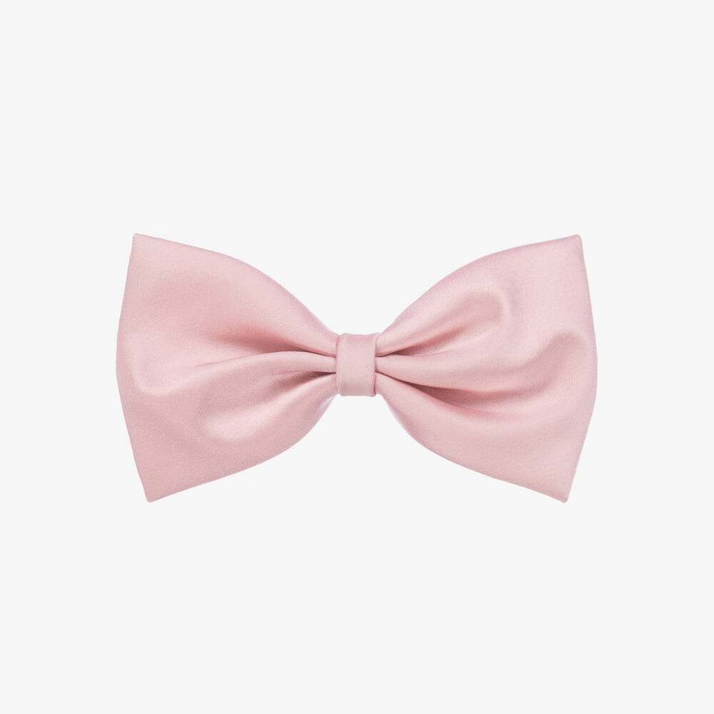 Hucklebones London - Girls Pink Bow Hair Clip (12cm) | Childrensalon