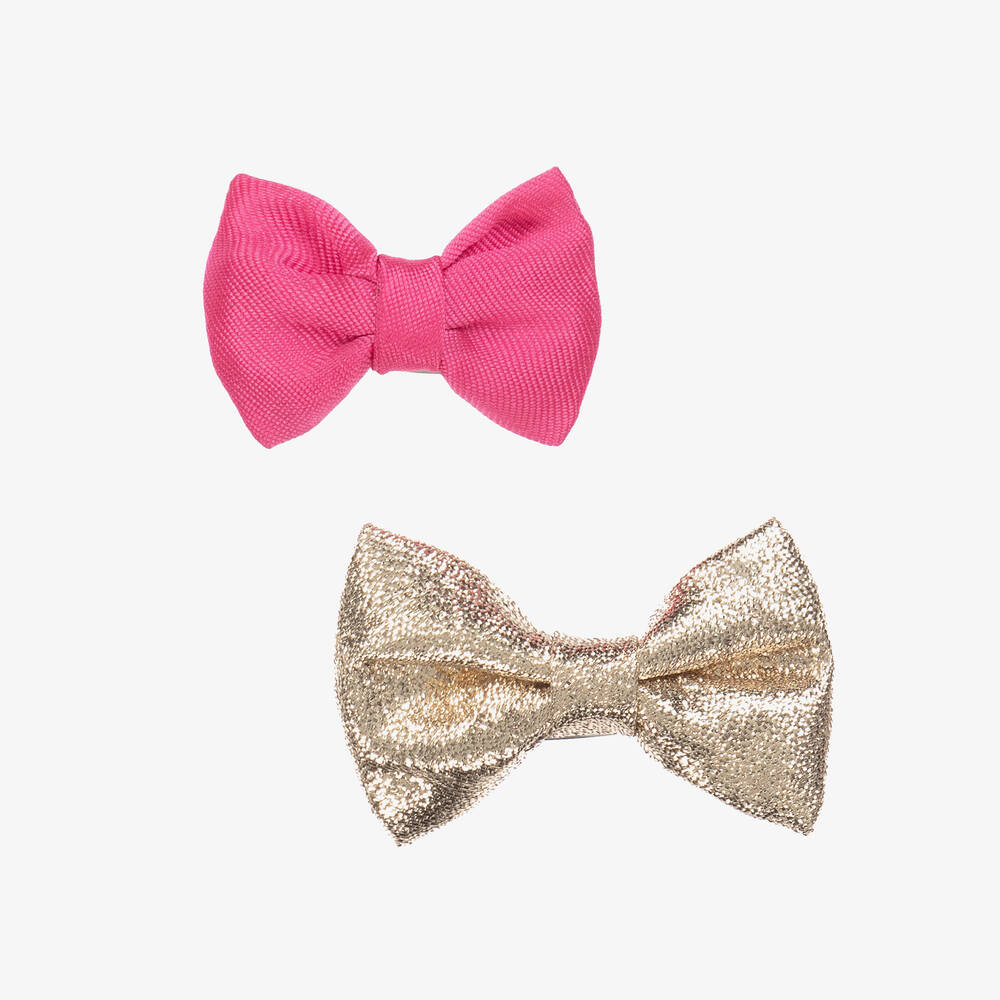 Hucklebones London - Girls Pink & Gold Hair Clips (2 Pack) | Childrensalon