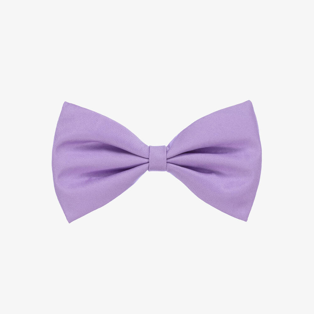 Hucklebones London - Girls Purple Bow Hair Clip (12cm) | Childrensalon