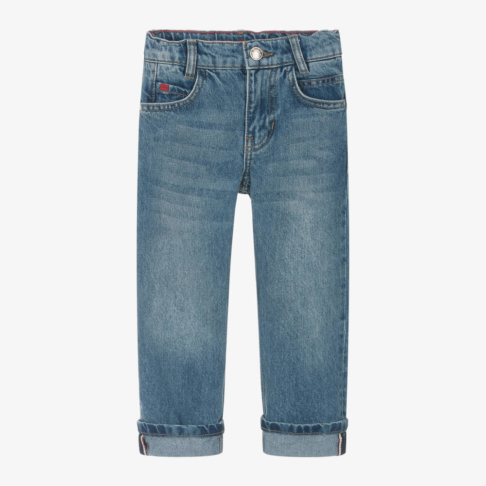 HUGO - Boys Blue Denim Regular Fit 677 Jeans | Childrensalon