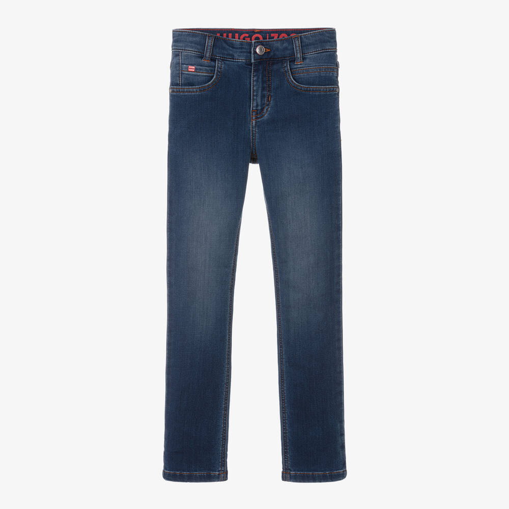 HUGO - Boys Blue Denim Slim Fit 708 Jeans | Childrensalon