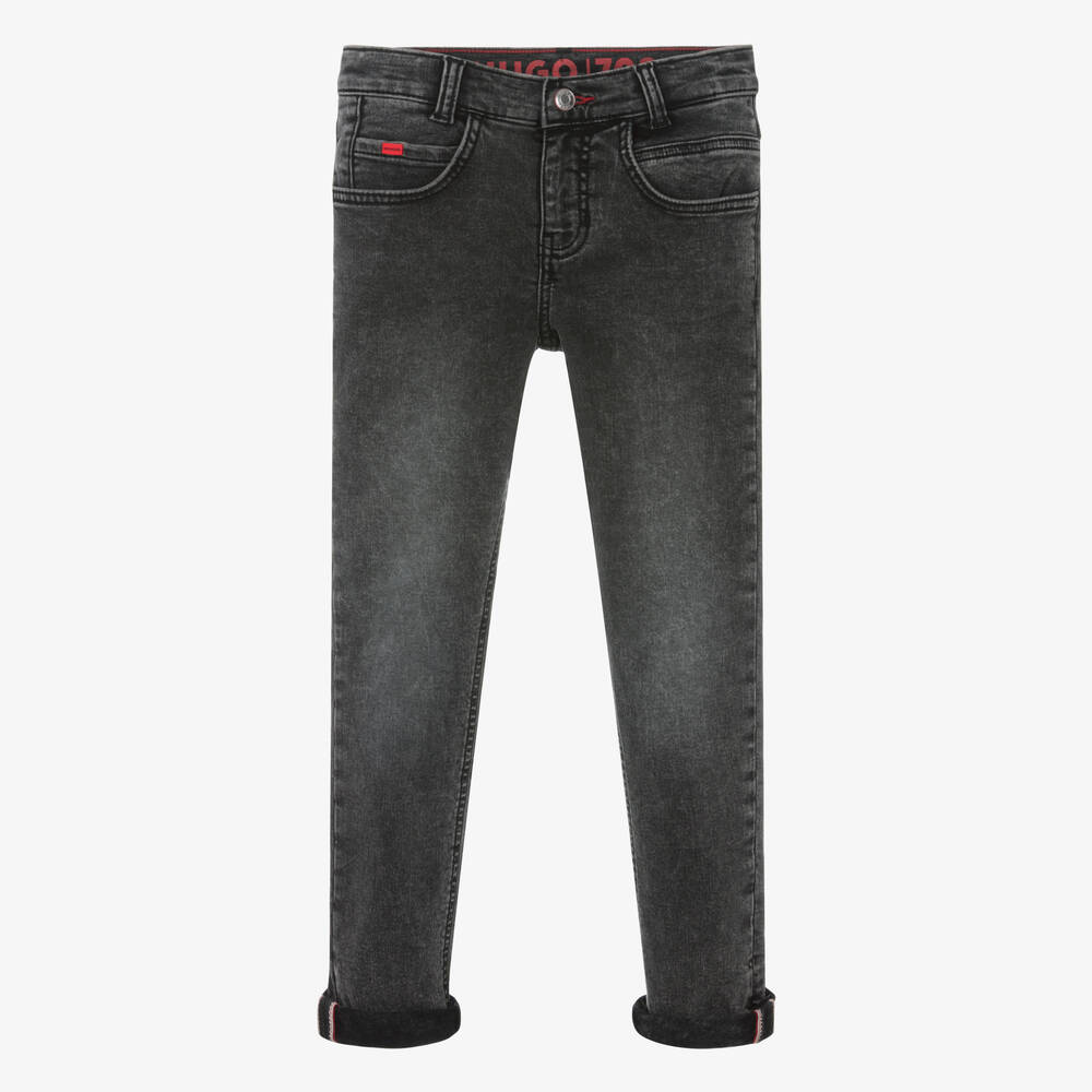 Hugo Teen Boys Black 708 Jersey Jeans