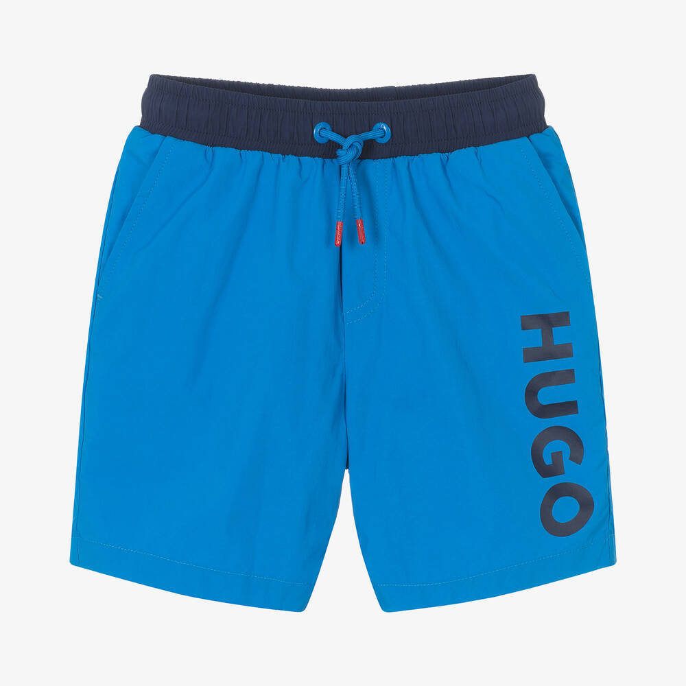 HUGO - شورت سباحة لون أزرق للمراهقين | Childrensalon