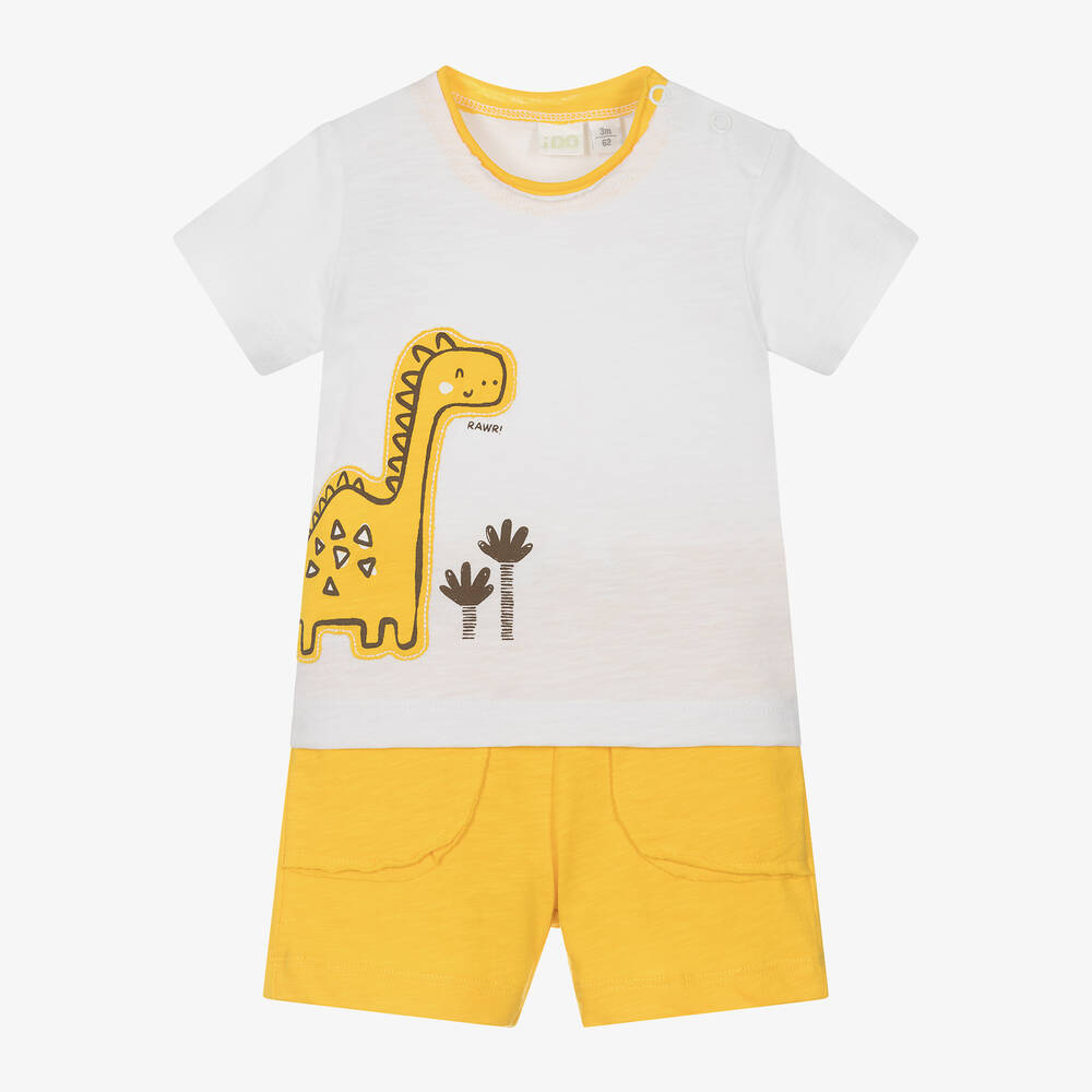 iDO Mini - Baby Boys Yellow Cotton Shorts Set | Childrensalon
