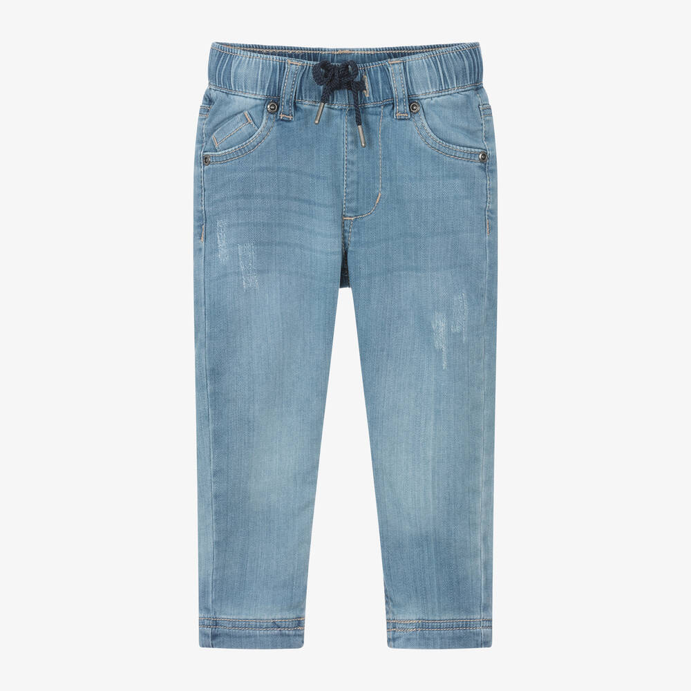 iDO Baby - Boys Blue Jersey Denim Jeans | Childrensalon
